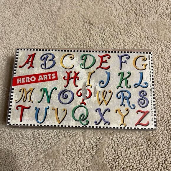 Hero Arts Calligraphy Curls Script Alphabet Rubber Stamps Cari Making Stamping - Picture 1 of 5